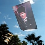 Ataturk flag flying over Aydin on 9th November