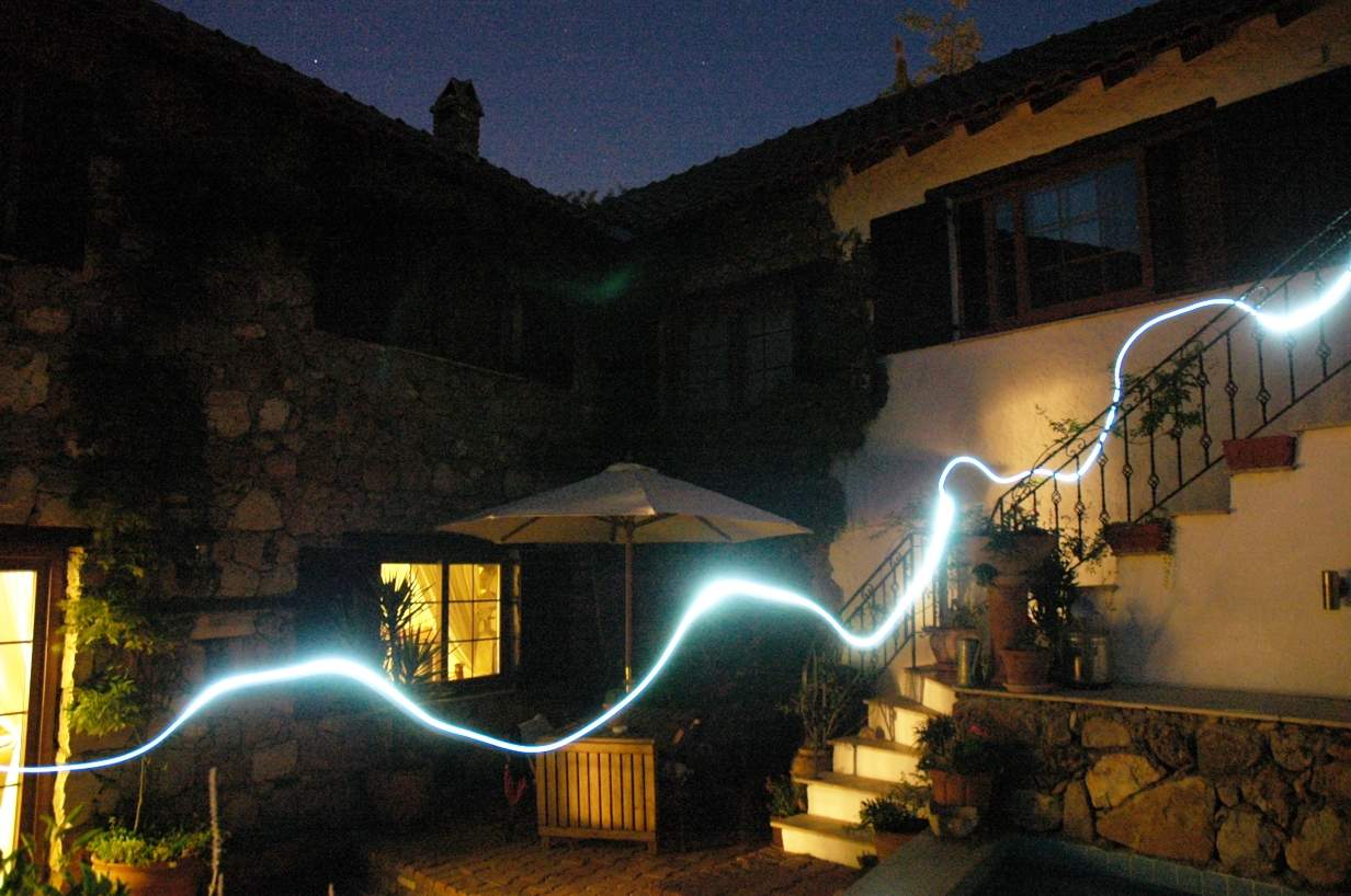 Light lines in the summer nights