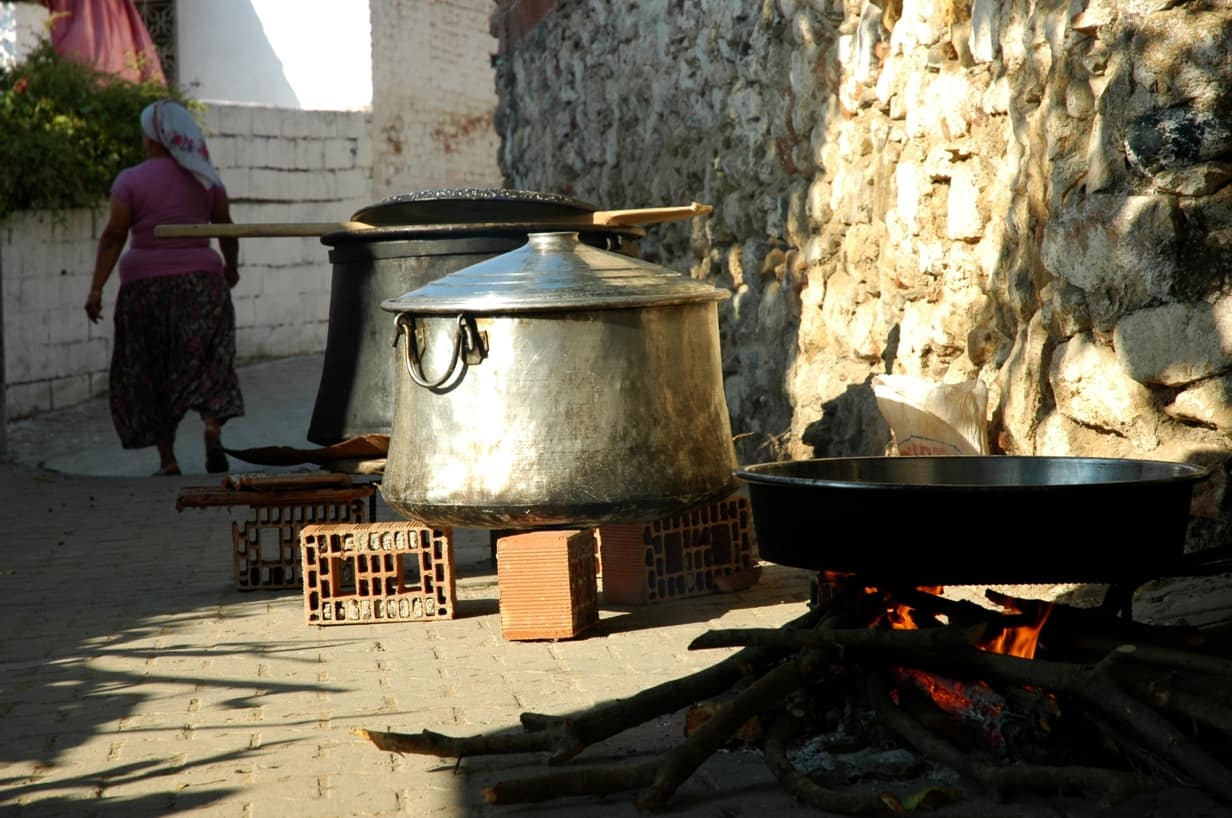 Wedding preparations in the village
