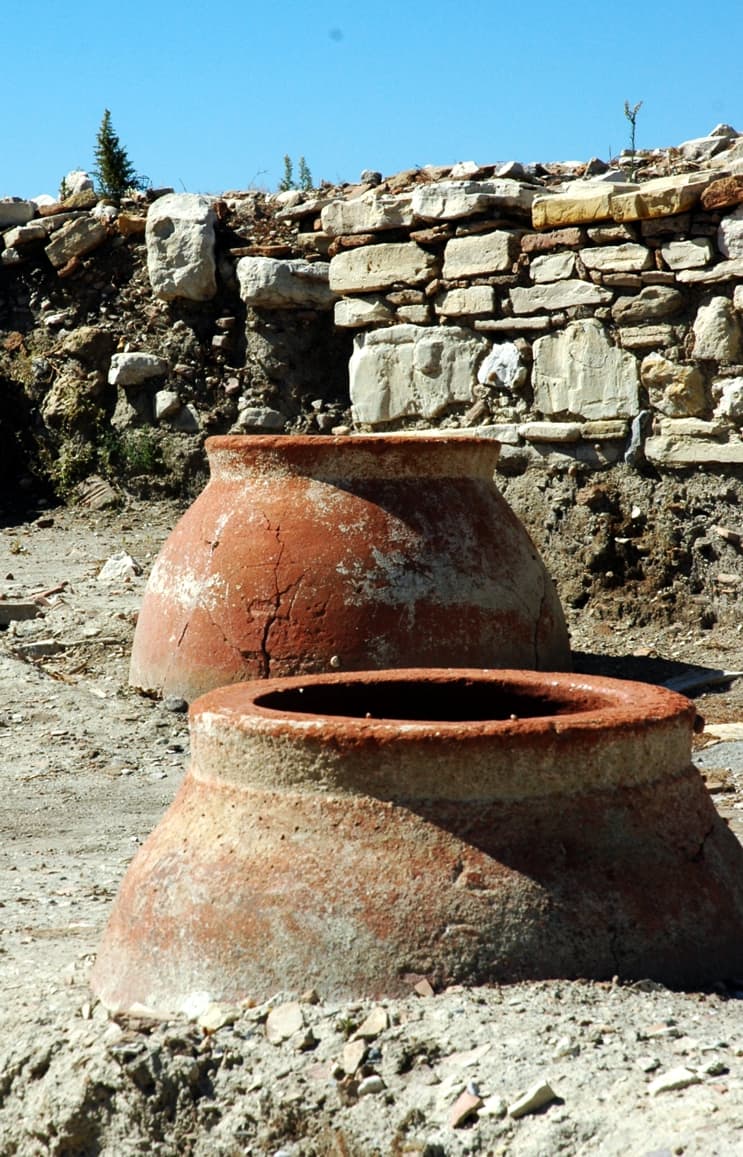 Storage jars at ancient fort